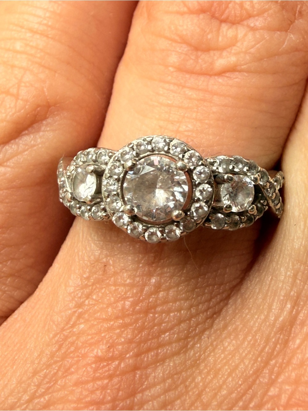 925 halo ring size 7